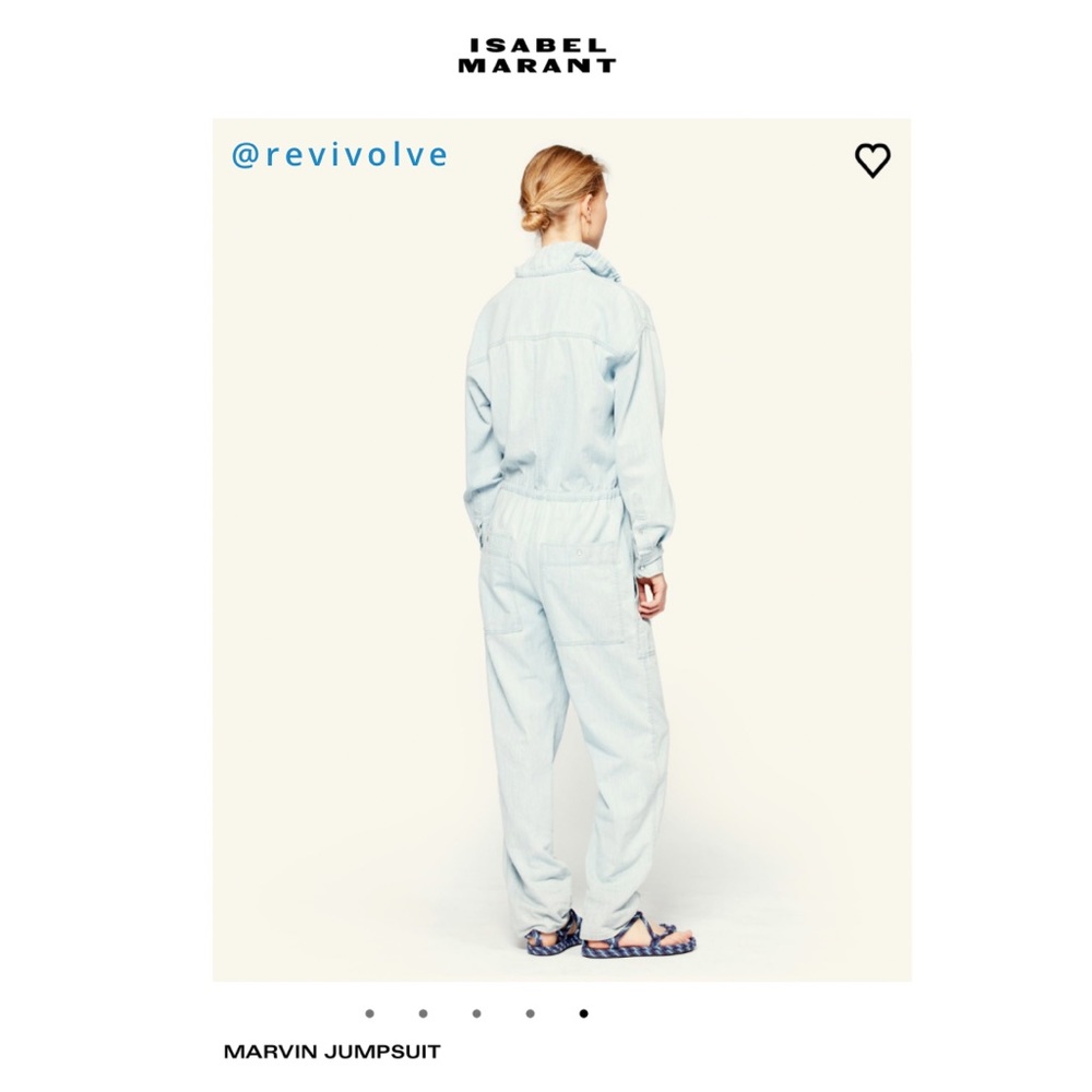 ISABEL MARANT - Etoile Collection - Marvin Jumpsuit in Light Blue, Size 34 / 2 - Picture 7 of 10